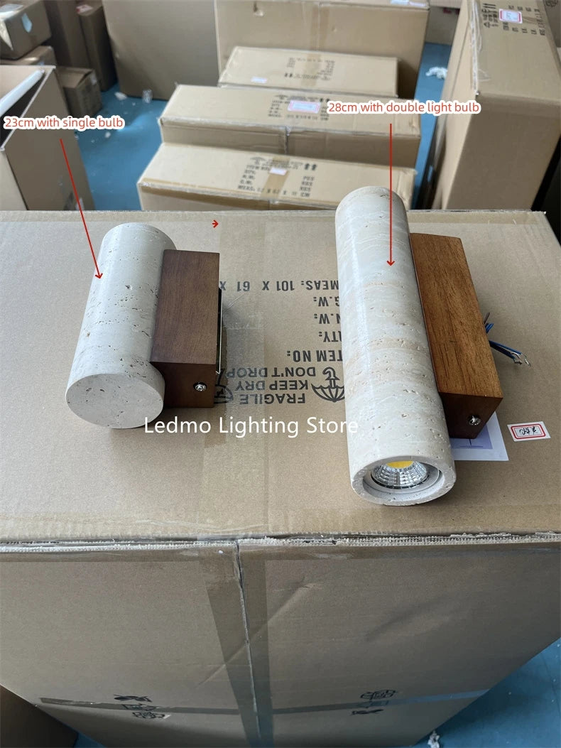 Luxury Travertine Stone Wall Lamp