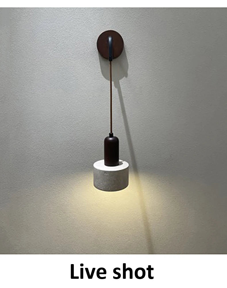 Natural Yellow Marble LED Wall Lamp