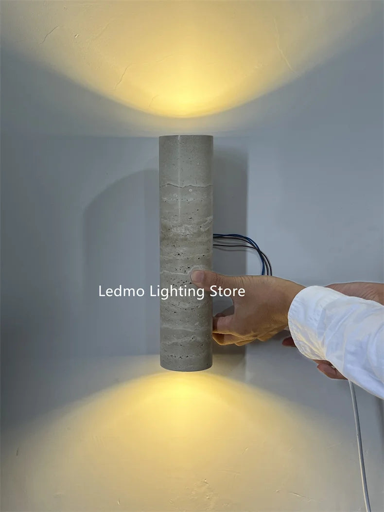 Luxury Travertine Stone Wall Lamp