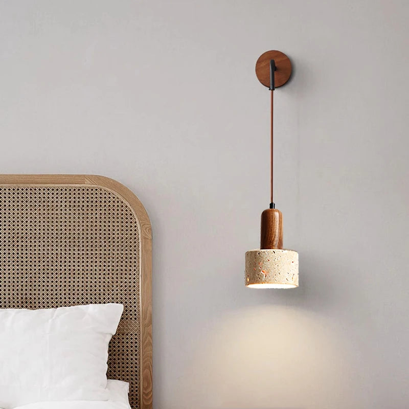 Natural Yellow Marble LED Wall Lamp