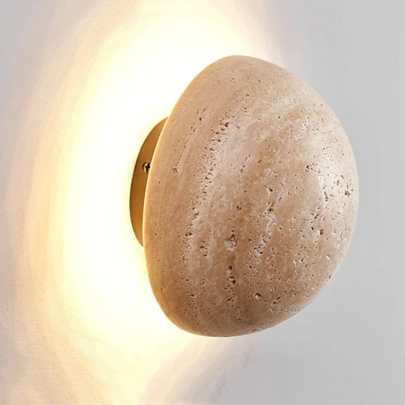 Modern Travertine Limestone Wall Lamp