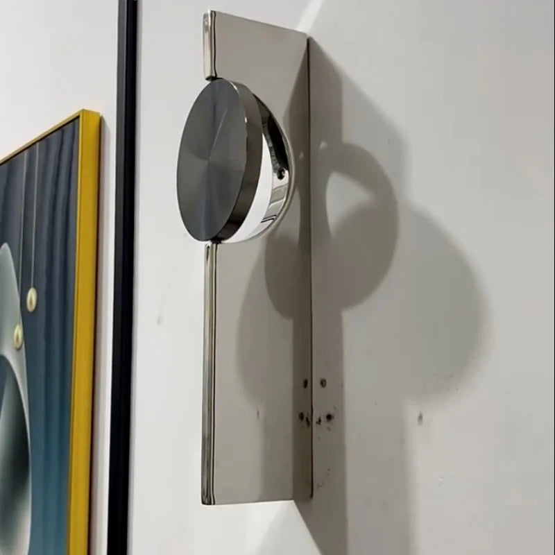 Modern Minimalist Stainless Steel Rotating Wall Lamp