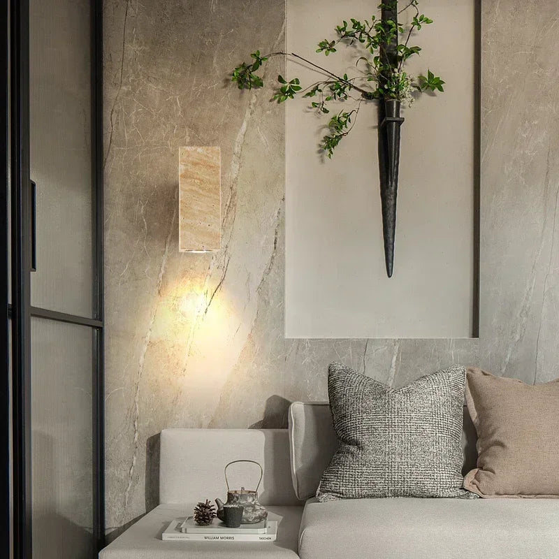Luxury Travertine Stone Wall Lamp