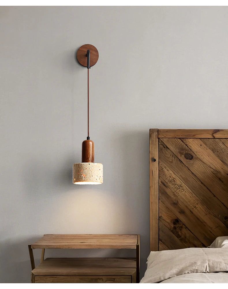 Natural Yellow Marble LED Wall Lamp