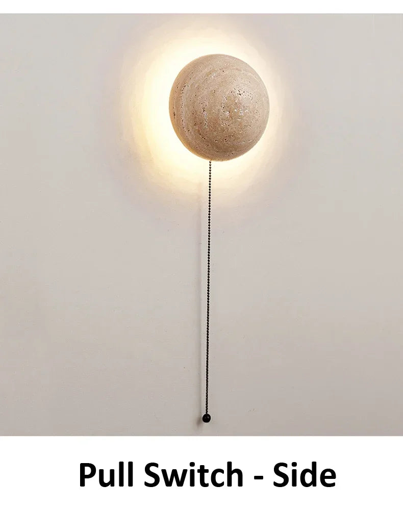Modern Travertine Limestone Wall Lamp