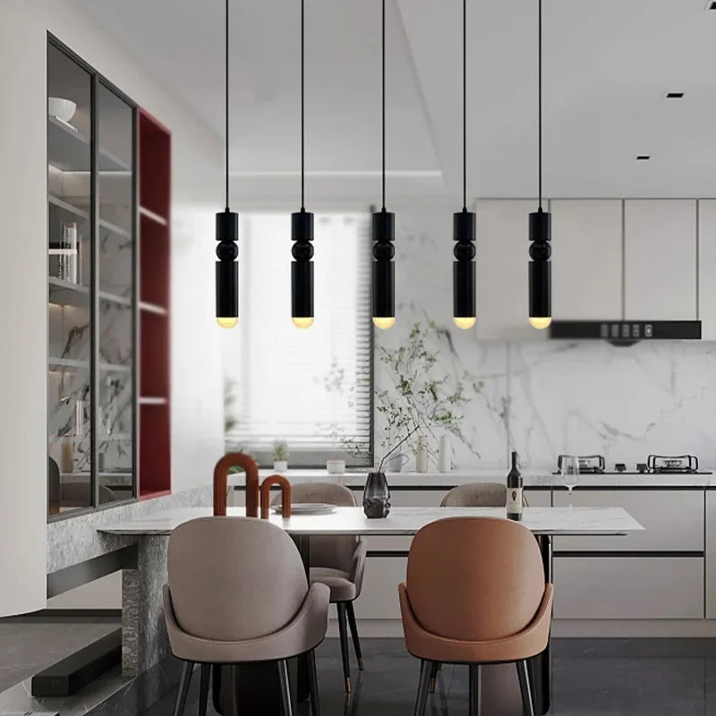 Lámpara colgante con foco LED nórdico moderno