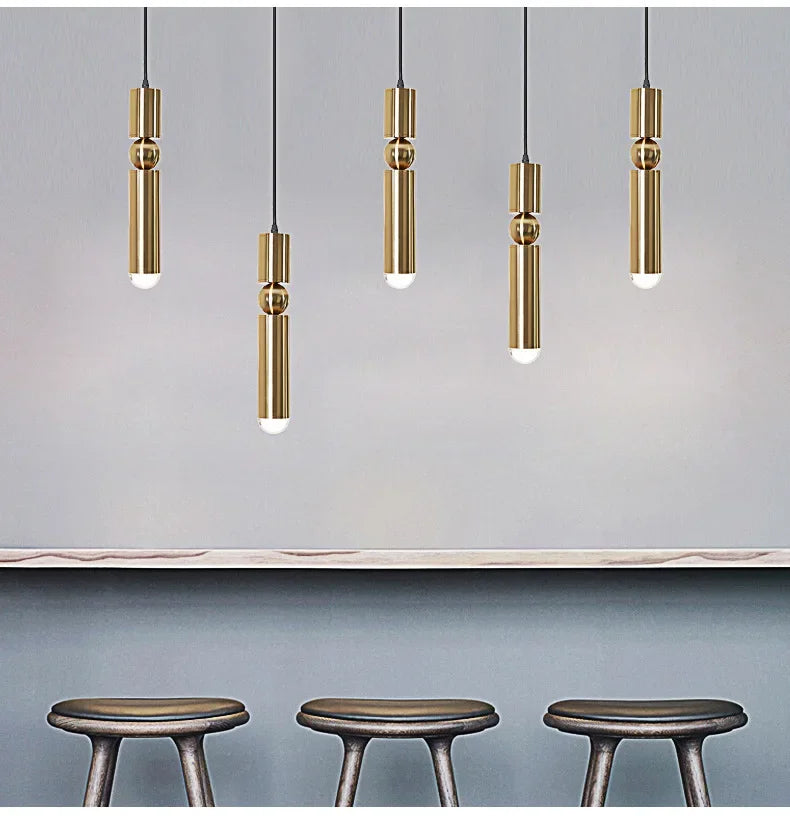 Lámpara colgante con foco LED nórdico moderno
