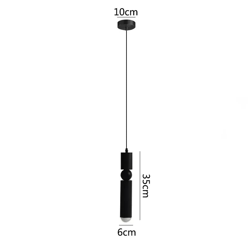 Lámpara colgante con foco LED nórdico moderno