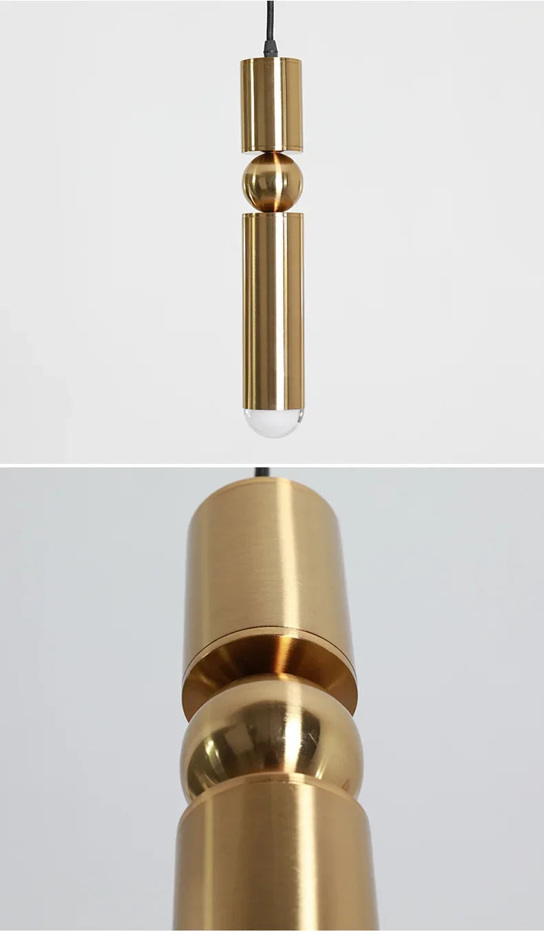 Lámpara colgante con foco LED nórdico moderno