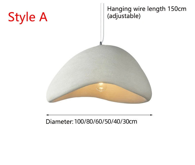 Lámpara colgante LED nórdica Wabi-Sabi