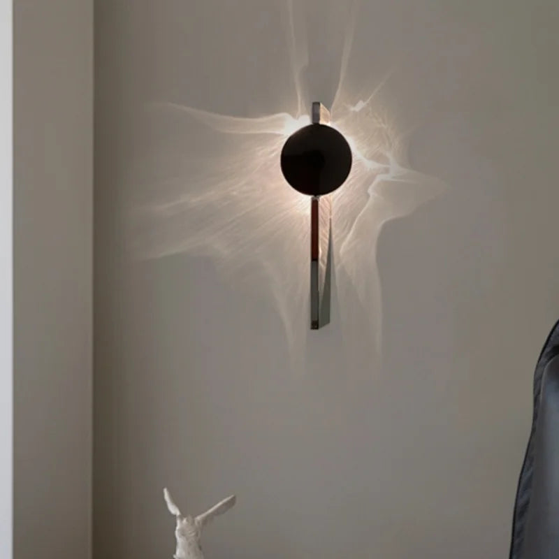 Modern Minimalist Stainless Steel Rotating Wall Lamp
