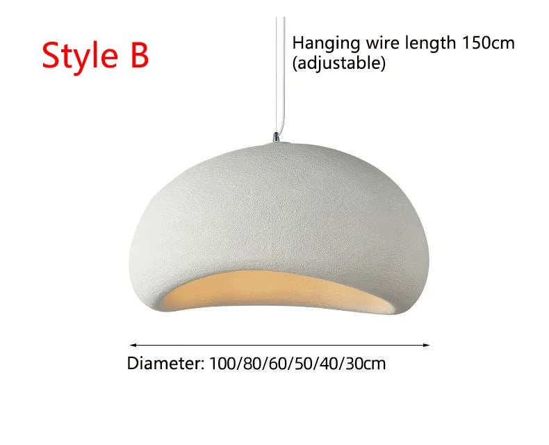 Lámpara colgante LED nórdica Wabi-Sabi