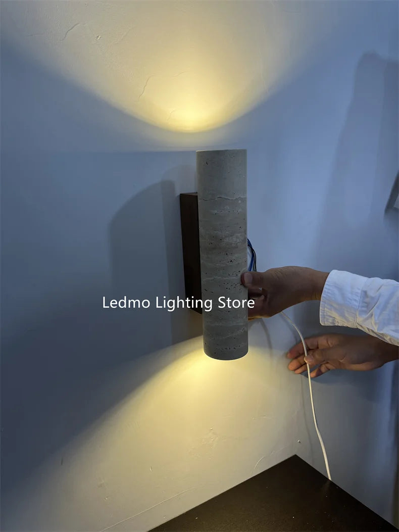 Luxury Travertine Stone Wall Lamp
