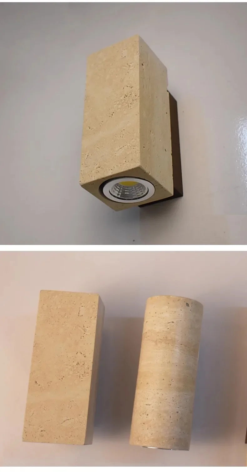 Luxury Travertine Stone Wall Lamp