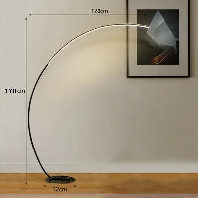 C-Shaped Dimmable LED Floor Lamp with Remote Control