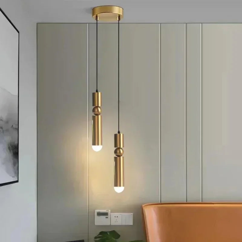 Lámpara colgante con foco LED nórdico moderno