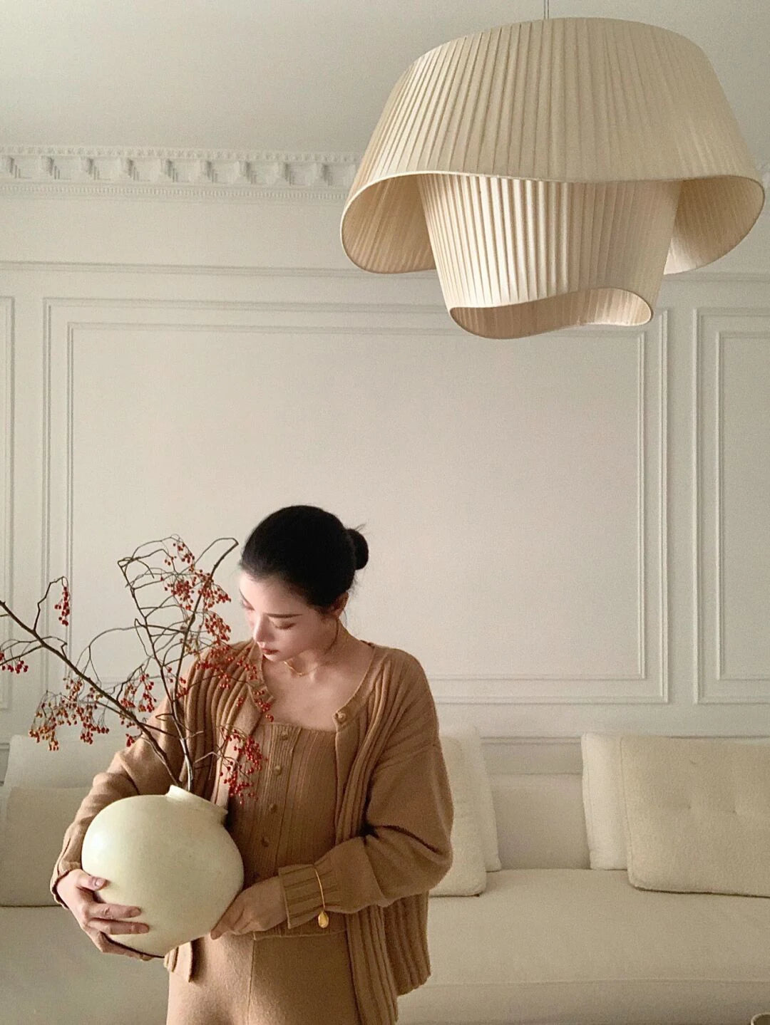 Modern Fabric Pendant Light