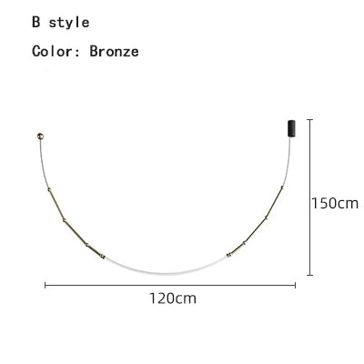 Lámpara de araña lineal de diseño italiano nórdico