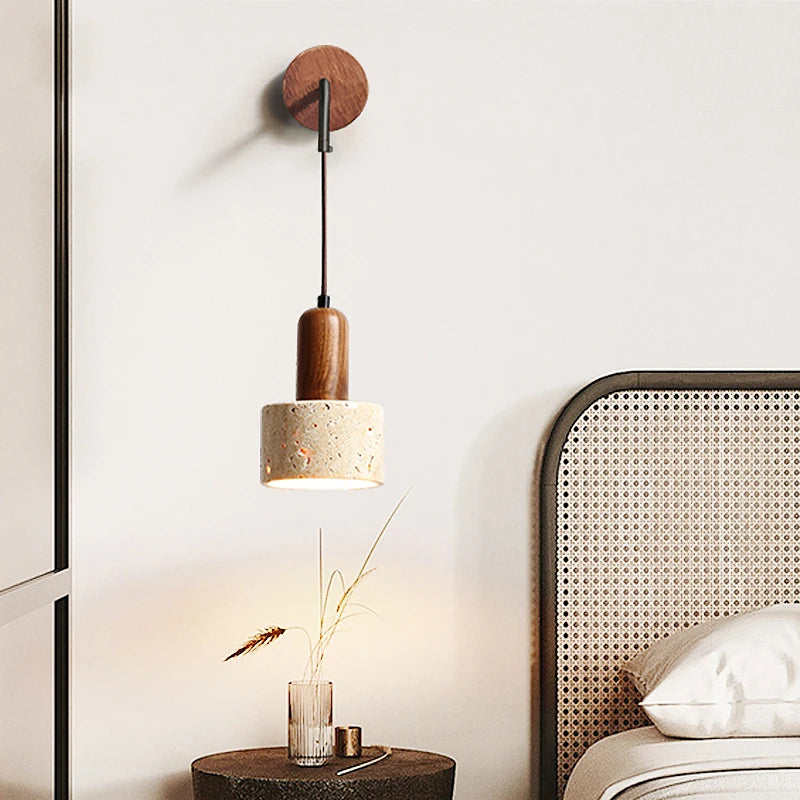 Natural Yellow Marble LED Wall Lamp