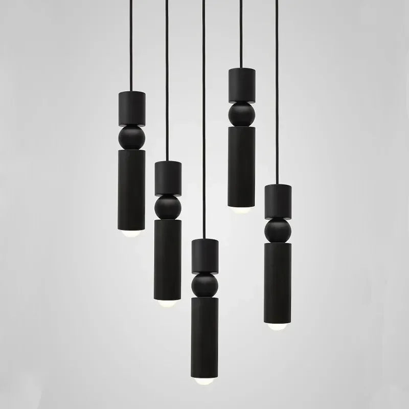 Lámpara colgante con foco LED nórdico moderno