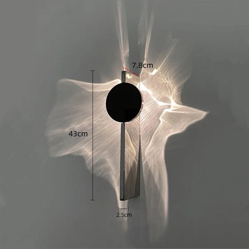 Modern Minimalist Stainless Steel Rotating Wall Lamp