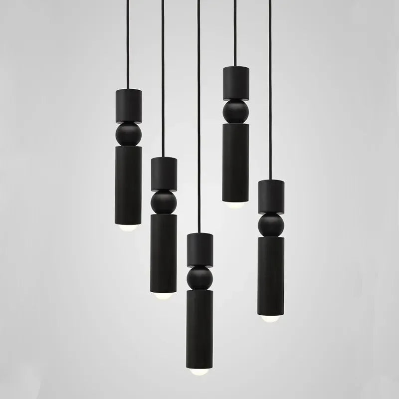 Lámpara colgante con foco LED nórdico moderno