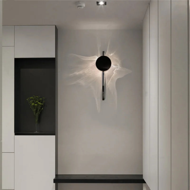 Modern Minimalist Stainless Steel Rotating Wall Lamp
