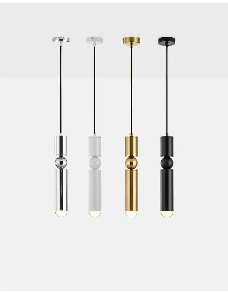 Lámpara colgante con foco LED nórdico moderno