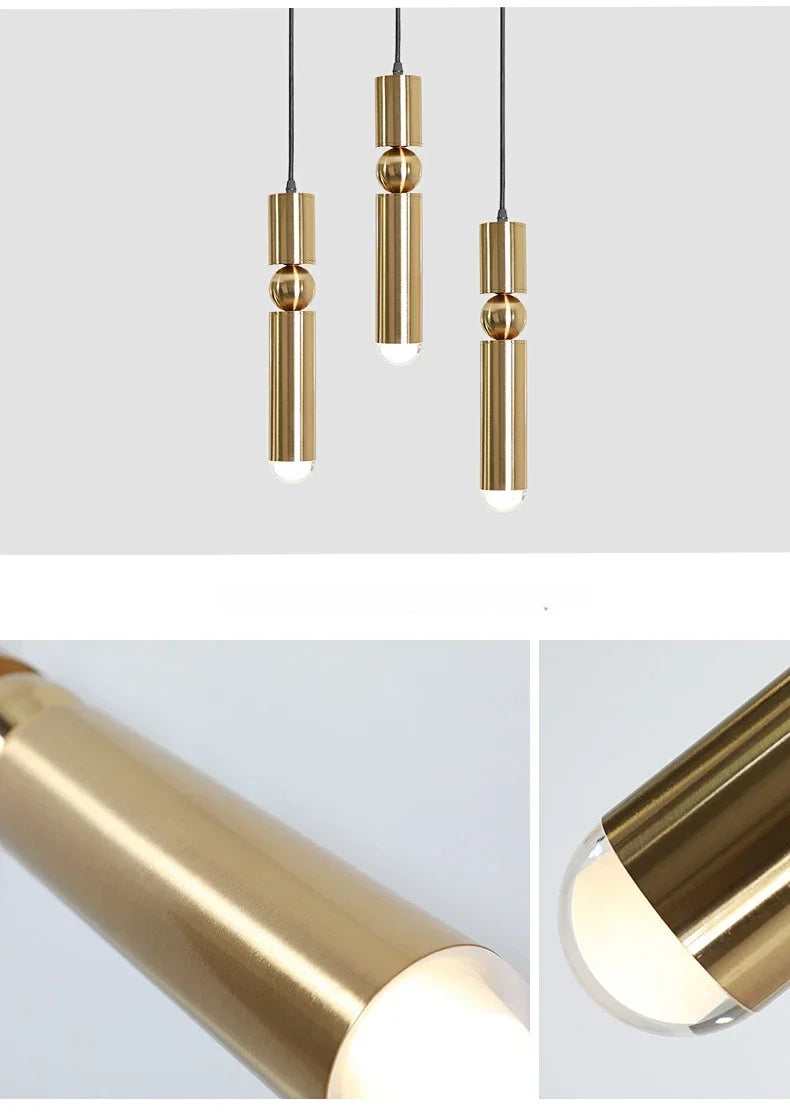Lámpara colgante con foco LED nórdico moderno