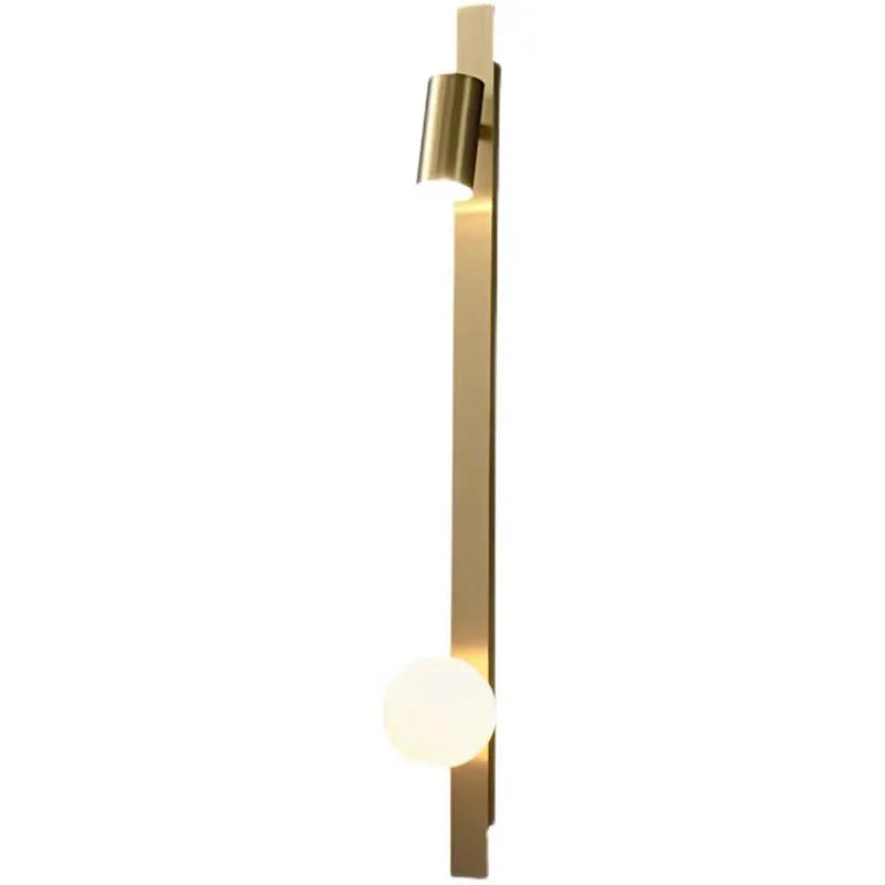Lámpara de pared LED de cobre nórdico moderna