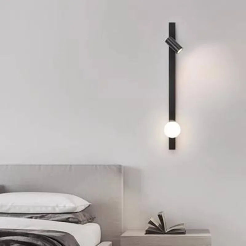 Lámpara de pared LED de cobre nórdico moderna