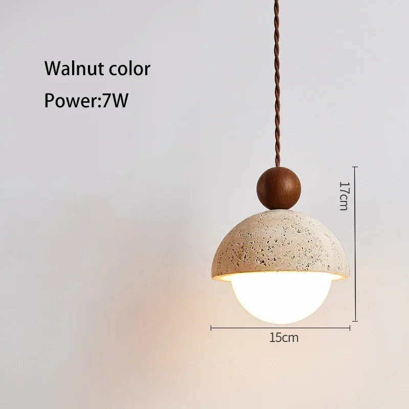 Wabi-Sabi Yellow Travertine Chandelier
