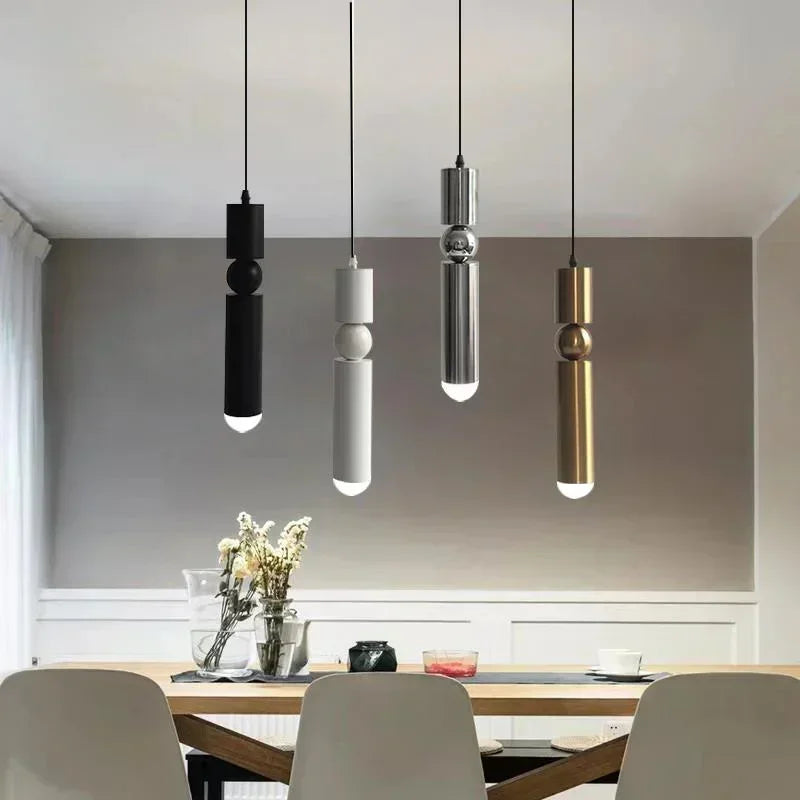 Lámpara colgante con foco LED nórdico moderno
