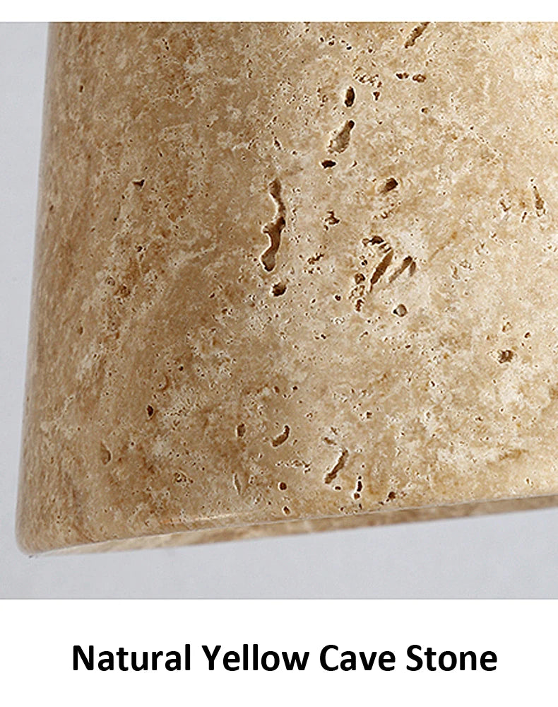 Natural Yellow Marble LED Wall Lamp