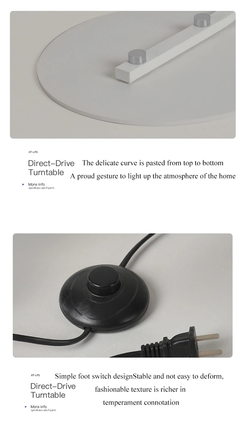 C-Shaped Dimmable LED Floor Lamp with Remote Control