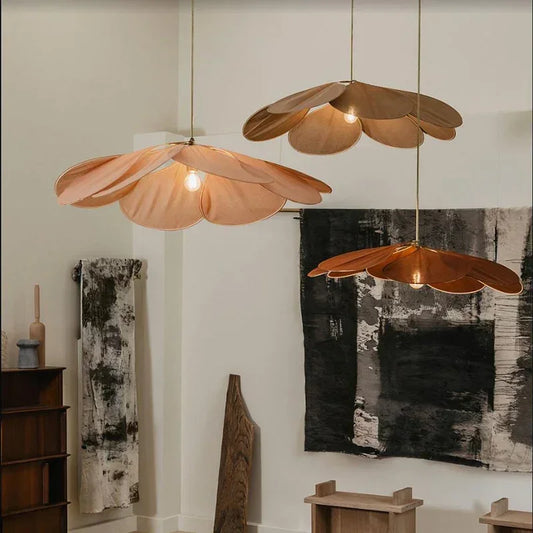Vintage Fabric Art Chandelier