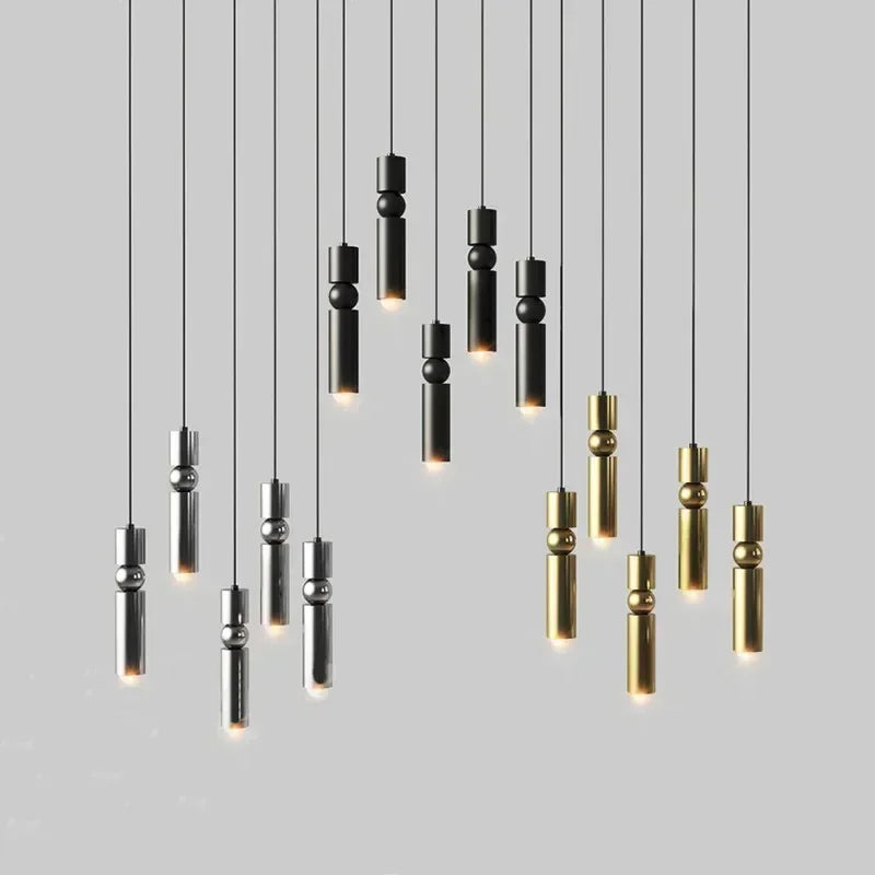 Lámpara colgante con foco LED nórdico moderno
