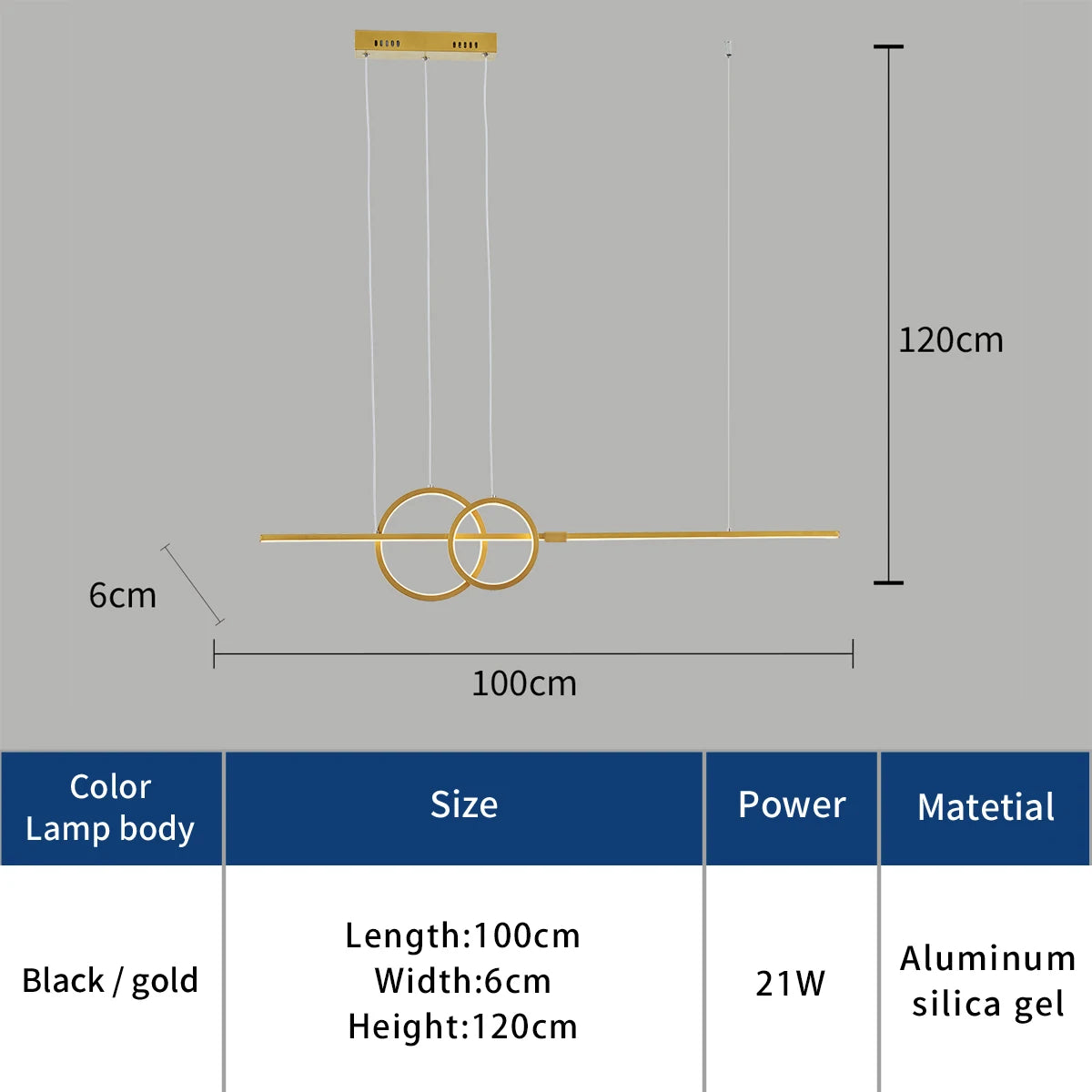 Lámpara de araña LED minimalista nórdica