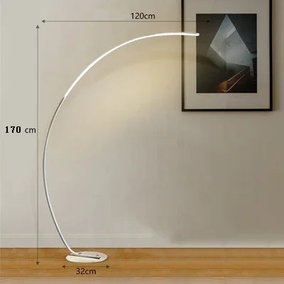 C-Shaped Dimmable LED Floor Lamp with Remote Control