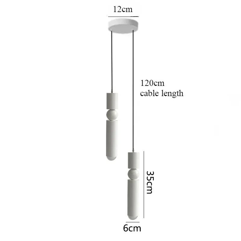 Lámpara colgante con foco LED nórdico moderno