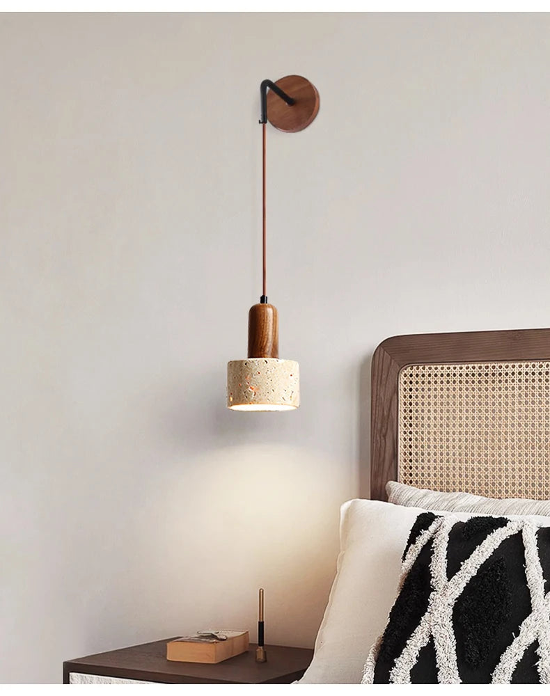 Natural Yellow Marble LED Wall Lamp