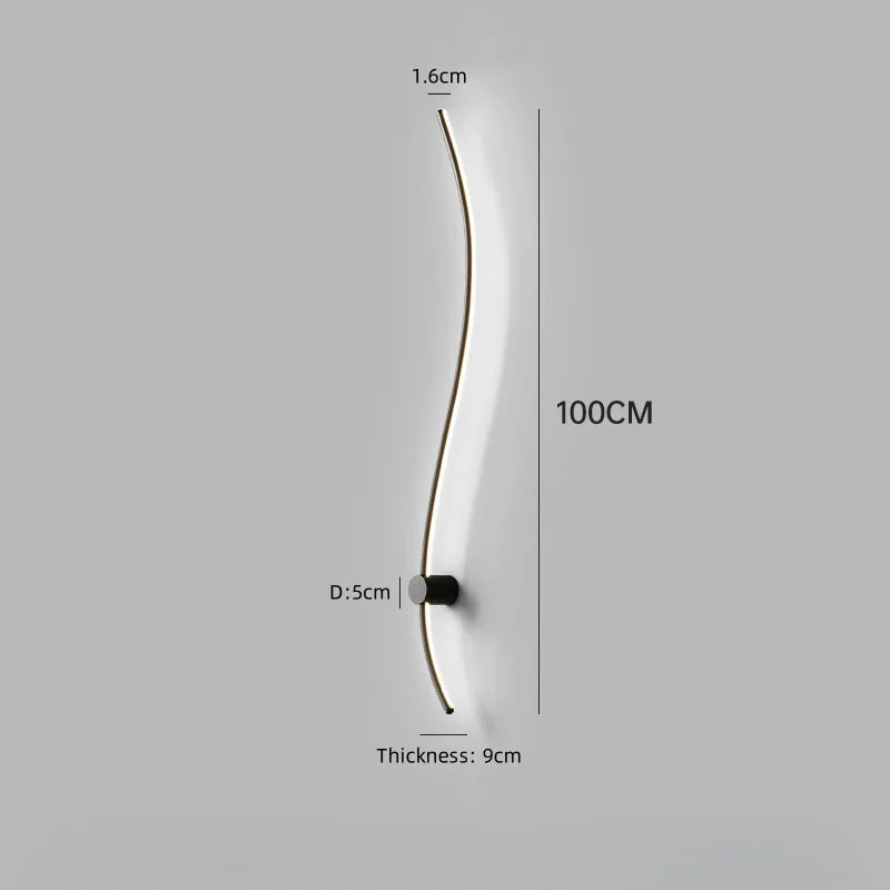 Minimalist Aluminum Strip Wall Lamp