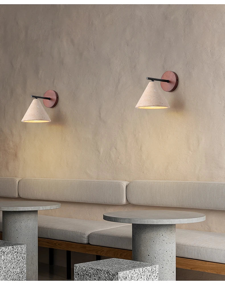 Creative Wabi-Sabi Cone Triangle Wall Light