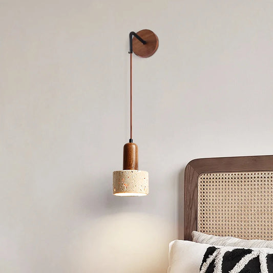 Natural Yellow Marble LED Wall Lamp
