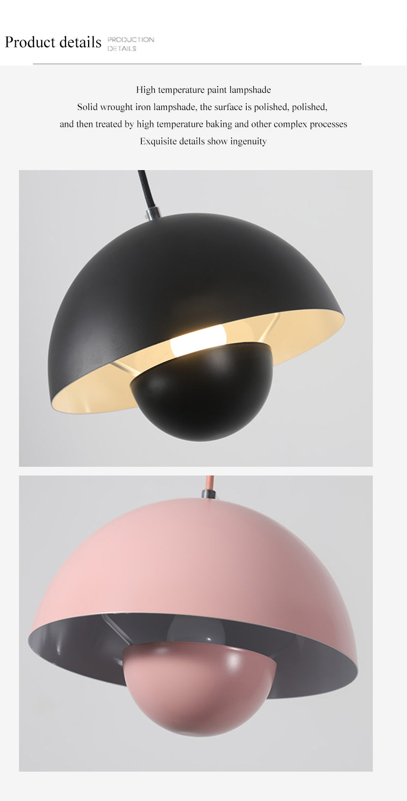 Denmark Designer Semicircular Flower Bud Pendant Lamp