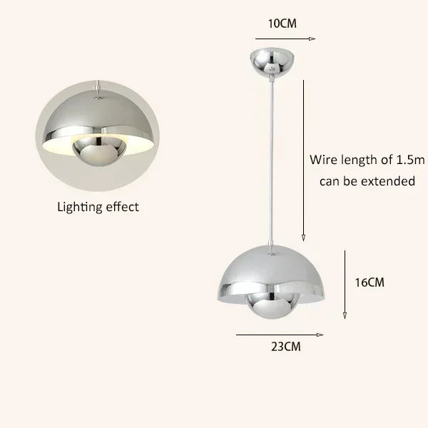 Denmark Designer Semicircular Flower Bud Pendant Lamp