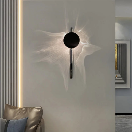Modern Minimalist Stainless Steel Rotating Wall Lamp