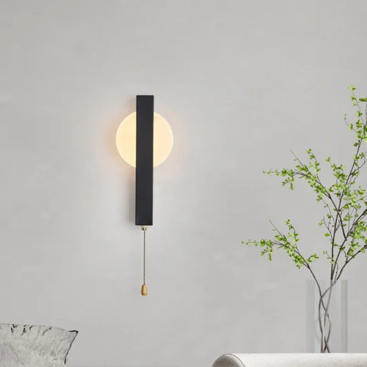 Modern Nordic LED Wall Lamp with Pull Cord Switch