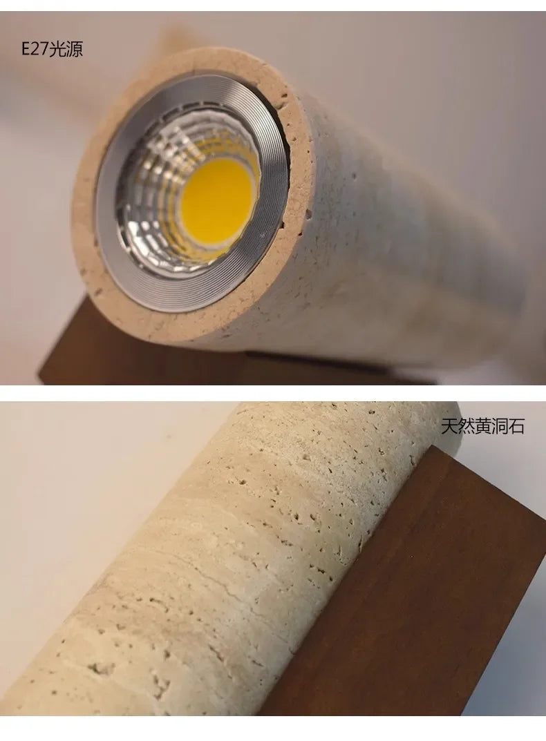 Luxury Travertine Stone Wall Lamp