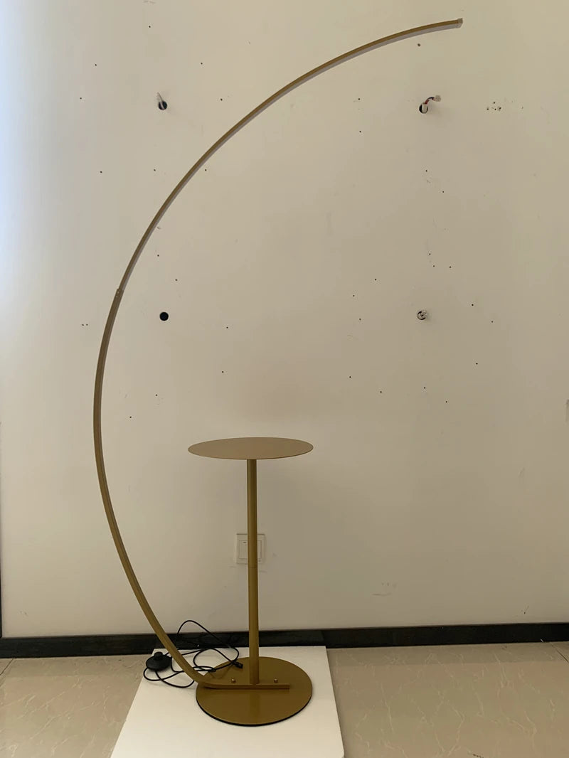 C-Shaped Dimmable LED Floor Lamp with Remote Control